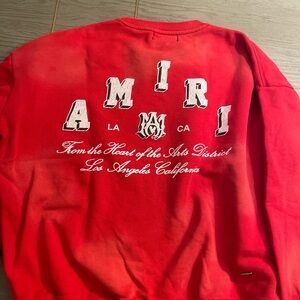 AMIRI sweater neck red and white